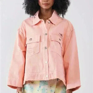 STARBURST DISTRESSED DENIM JACKET